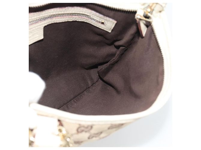 Borsa a tracolla GUCCI GG Canvas Sherry Line Beige Oro 144388 Auth 193563A D'oro - vista 18
