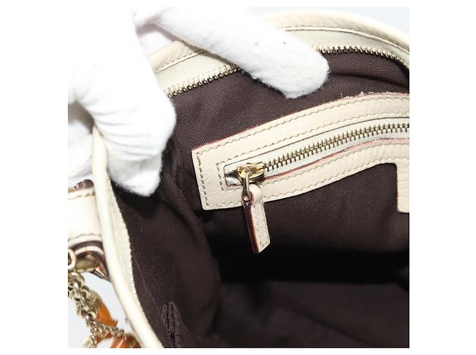 Borsa a tracolla GUCCI GG Canvas Sherry Line Beige Oro 144388 Auth 193563A D'oro - vista 20