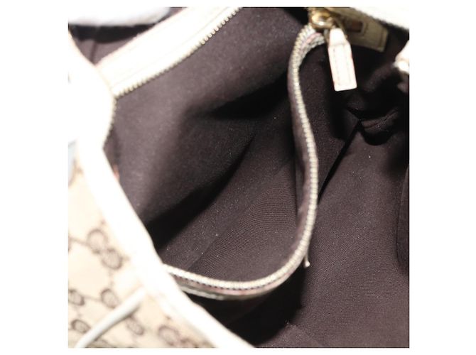 Borsa a tracolla GUCCI GG Canvas Sherry Line Beige Oro 144388 Auth 193563A D'oro - vista 21