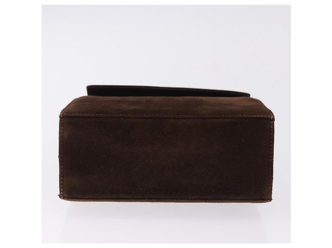 Borsa Salvatore Ferragamo Vala in scamosciato 2way Marrone Oro Auth hk3989 D'oro - vista 9