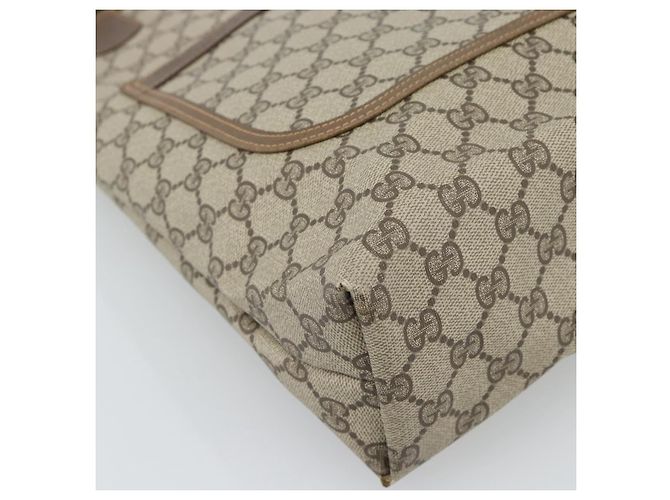 Borsa Tote GUCCI GG Supreme Web Sherry Line in PVC Beige 40 02 003 Auth 193566 - vista 11