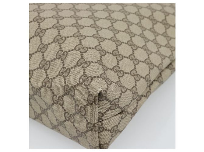 Borsa Tote GUCCI GG Supreme Web Sherry Line in PVC Beige 40 02 003 Auth 193566 - vista 12