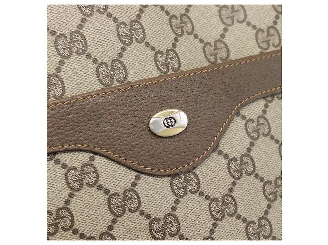 Borsa Tote GUCCI GG Supreme Web Sherry Line in PVC Beige 40 02 003 Auth 193566 - vista 14