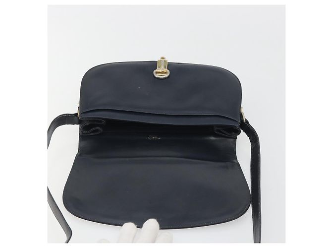 Borsa a Spalla GUCCI GG Supreme Sherry Line PVC Blu Navy Oro Auth 191082 D'oro - vista 17