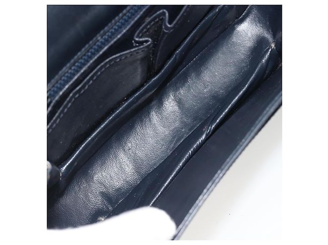 Borsa a Spalla GUCCI GG Supreme Sherry Line PVC Blu Navy Oro Auth 191082 D'oro - vista 19