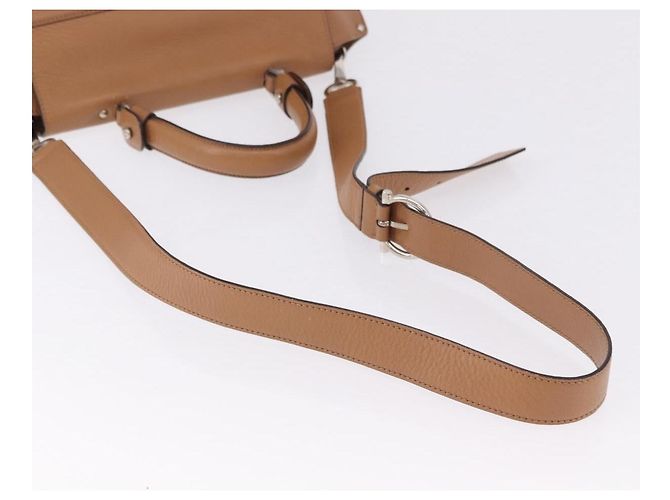Borsa Salvatore Ferragamo Sofia Gancini in Pelle 2way Beige Silver Autentica 194596A Argento - vista 10