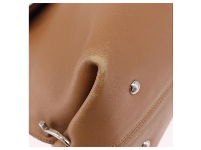 Borsa Salvatore Ferragamo Sofia Gancini in Pelle 2way Beige Silver Autentica 194596A Argento - vista 13