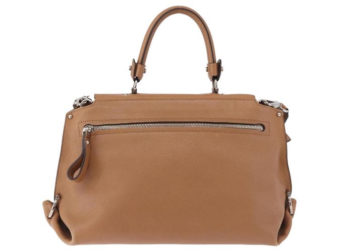 Borsa Salvatore Ferragamo Sofia Gancini in Pelle 2way Beige Silver Autentica 194596A Argento - vista 3