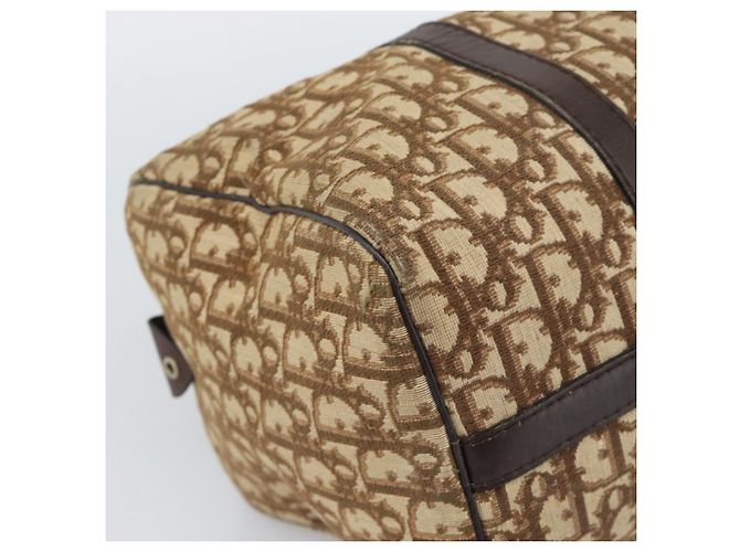Boston Tasche Christian Dior Trotter Canvas Beige Gold Auth 193530 Golden - Ansicht 11