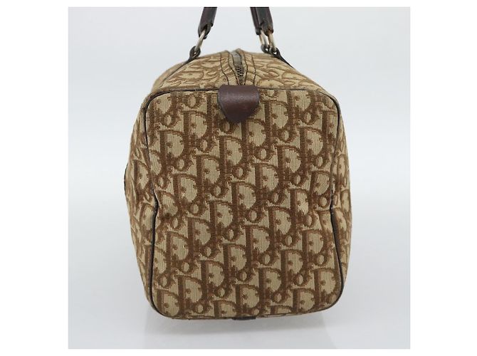 Boston Tasche Christian Dior Trotter Canvas Beige Gold Auth 193530 Golden - Ansicht 5