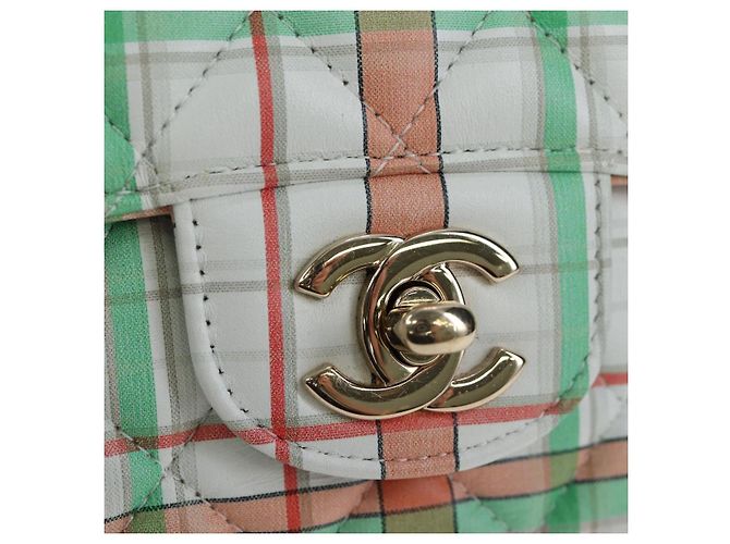 CHANEL Mini Matelasse 20 Chain Bag Lamb Skin Multicolor Gold CC Auth 192077SM Multicolore D'oro - vista 15
