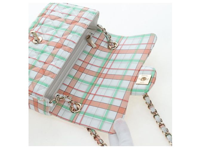 CHANEL Mini Matelasse 20 Chain Bag Lamb Skin Multicolor Gold CC Auth 192077SM Multicolore D'oro - vista 16