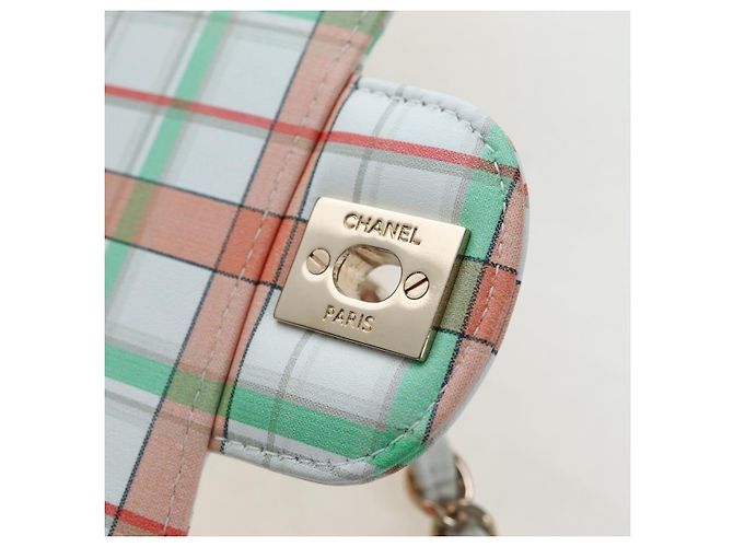 CHANEL Mini Matelasse 20 Chain Bag Lamb Skin Multicolor Gold CC Auth 192077SM Multicolore D'oro - vista 17