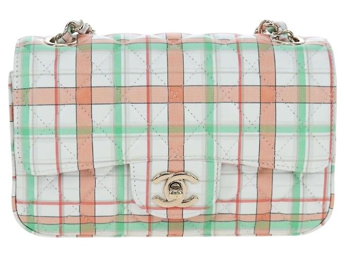 CHANEL Mini Matelasse 20 Chain Bag Lamb Skin Multicolor Gold CC Auth 192077SM Multicolore D'oro - vista 2