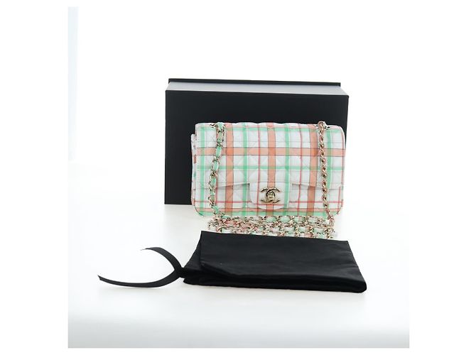 CHANEL Mini Matelasse 20 Chain Bag Lamb Skin Multicolor Gold CC Auth 192077SM Multicolore D'oro - vista 28