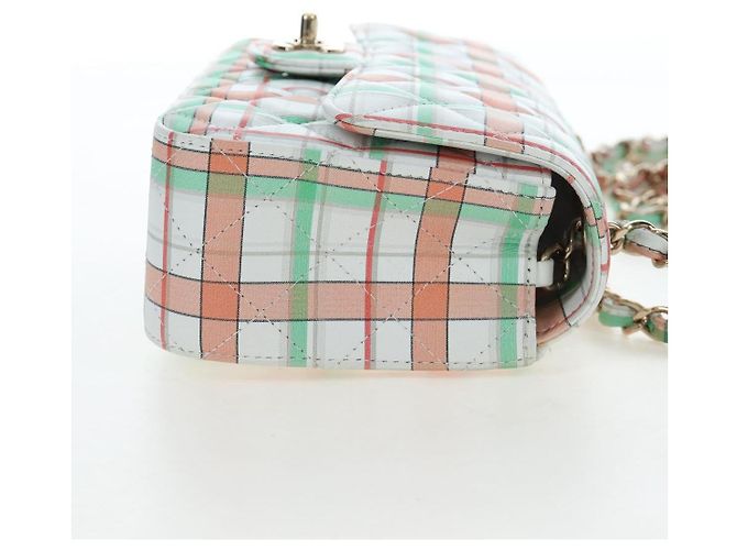 CHANEL Mini Matelasse 20 Chain Bag Lamb Skin Multicolor Gold CC Auth 192077SM Multicolore D'oro - vista 5