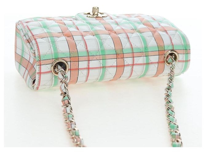 CHANEL Mini Matelasse 20 Chain Bag Lamb Skin Multicolor Gold CC Auth 192077SM Multicolore D'oro - vista 6