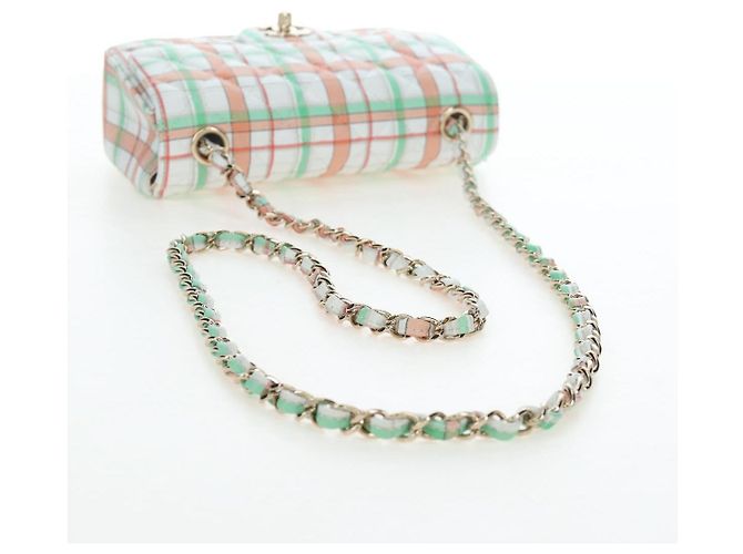 CHANEL Mini Matelasse 20 Chain Bag Lamb Skin Multicolor Gold CC Auth 192077SM Multicolore D'oro - vista 7