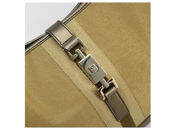 Borsa GUCCI GG Canvas Jackie Sherry Line Gold 001 3306 Auth 192254V D'oro - vista 15