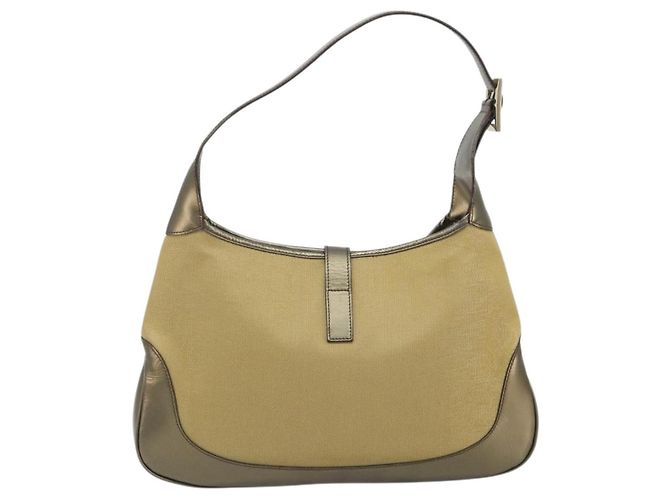 Borsa GUCCI GG Canvas Jackie Sherry Line Gold 001 3306 Auth 192254V D'oro - vista 3