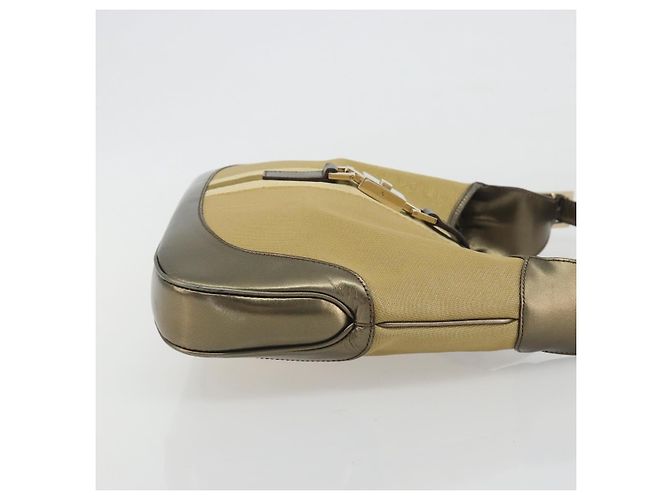 Borsa GUCCI GG Canvas Jackie Sherry Line Gold 001 3306 Auth 192254V D'oro - vista 4