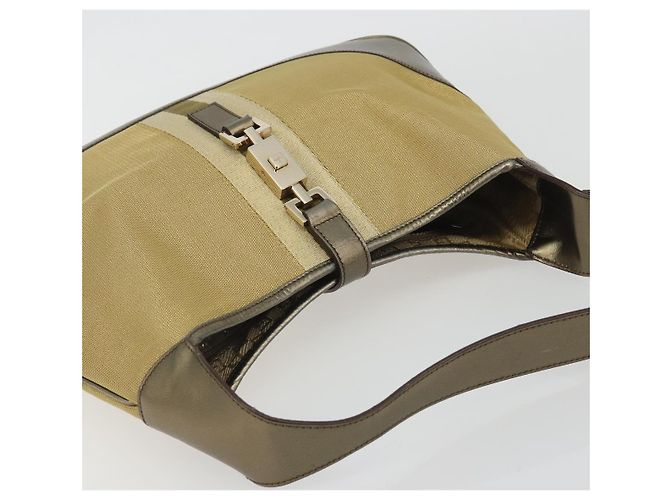 Borsa GUCCI GG Canvas Jackie Sherry Line Gold 001 3306 Auth 192254V D'oro - vista 6