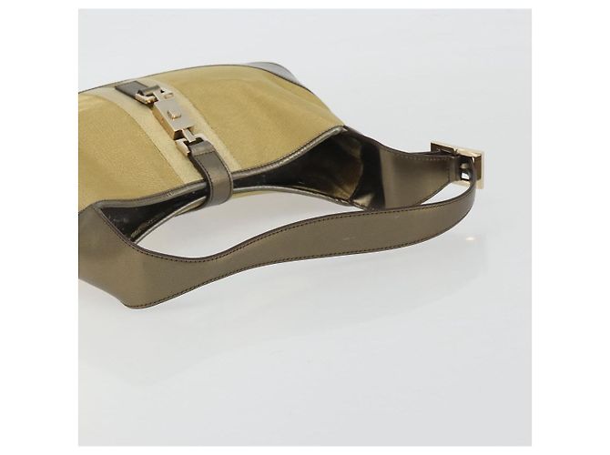 Borsa GUCCI GG Canvas Jackie Sherry Line Gold 001 3306 Auth 192254V D'oro - vista 7
