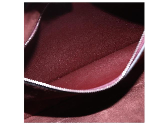 Céline Borsa a Spalla CELINE in Pelle Bordeaux Argento Auth 192760A Bordò - vista 24