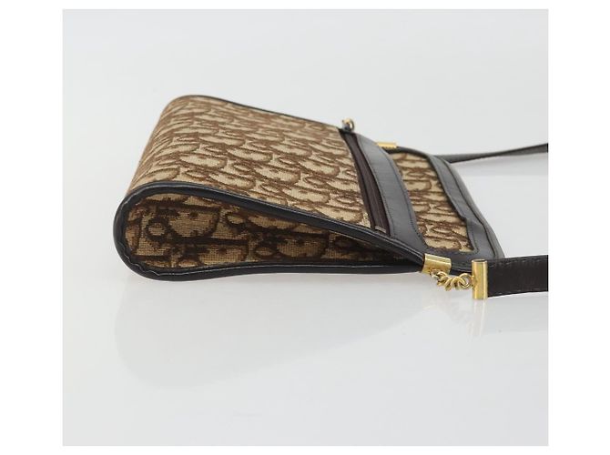 Borsa a Spalla Christian Dior Trotter Canvas Beige Oro Autentica ep15620A D'oro - vista 4
