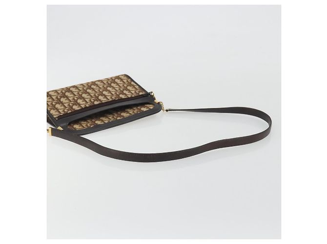 Borsa a Spalla Christian Dior Trotter Canvas Beige Oro Autentica ep15620A D'oro - vista 7