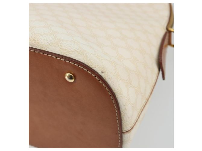 Céline CELINE Macadam Canvas Handtasche PVC Leder Weißgold Authentisch ep15611 Golden - Ansicht 10