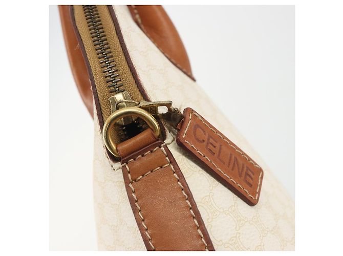 Céline CELINE Macadam Canvas Handtasche PVC Leder Weißgold Authentisch ep15611 Golden - Ansicht 15