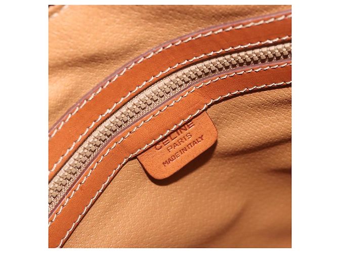 Céline CELINE Macadam Canvas Handtasche PVC Leder Weißgold Authentisch ep15611 Golden - Ansicht 16