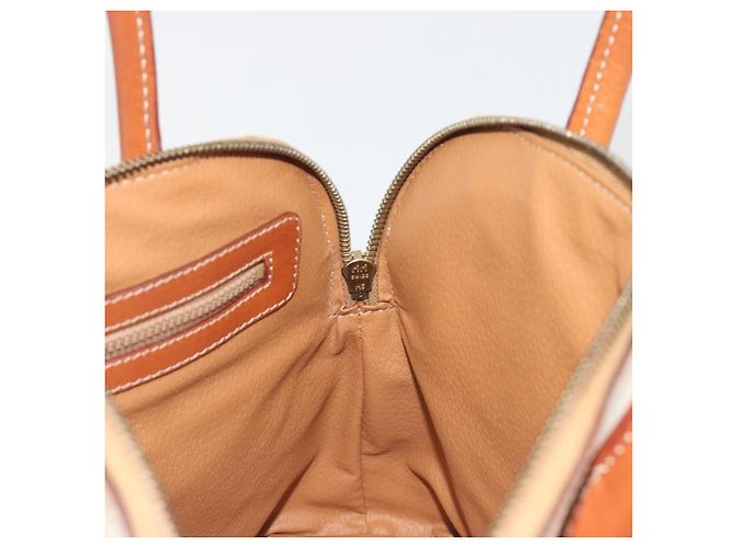 Céline CELINE Macadam Canvas Handtasche PVC Leder Weißgold Authentisch ep15611 Golden - Ansicht 18
