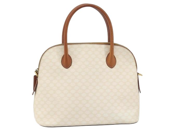 Céline CELINE Macadam Canvas Handtasche PVC Leder Weißgold Authentisch ep15611 Golden - Ansicht 2