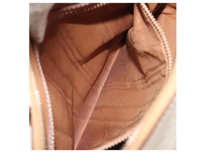 Céline CELINE Macadam Canvas Handtasche PVC Leder Weißgold Authentisch ep15611 Golden - Ansicht 21