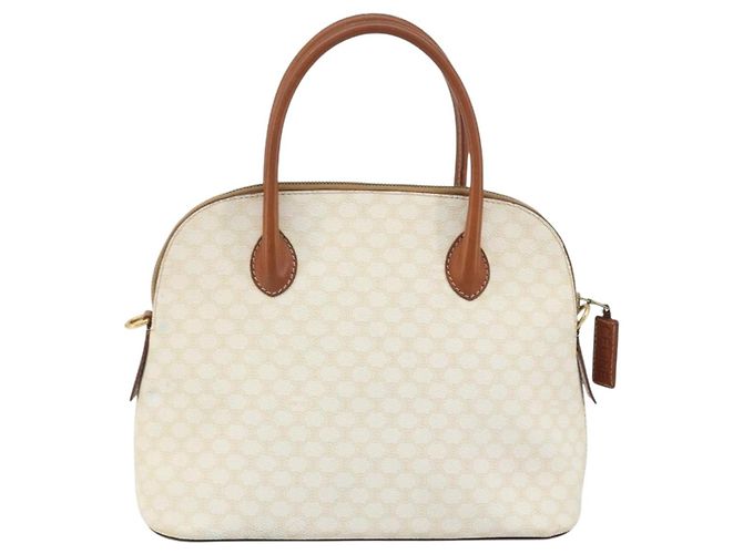 Céline CELINE Macadam Canvas Handtasche PVC Leder Weißgold Authentisch ep15611 Golden - Ansicht 3