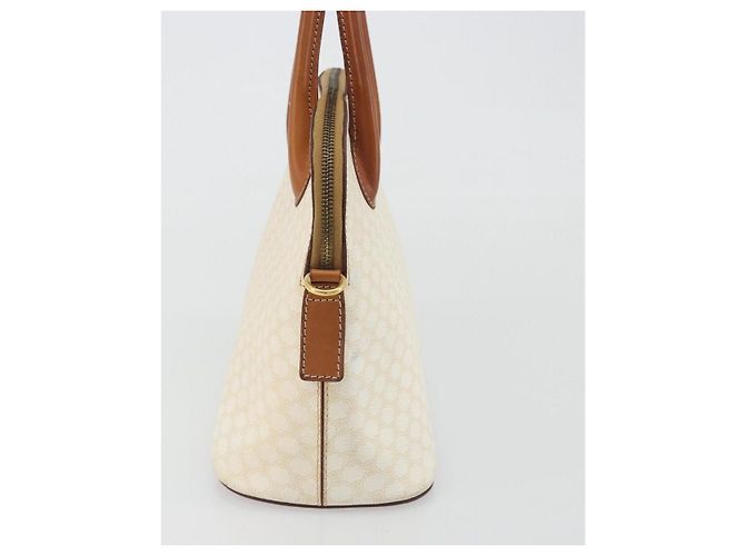 Céline CELINE Macadam Canvas Handtasche PVC Leder Weißgold Authentisch ep15611 Golden - Ansicht 4