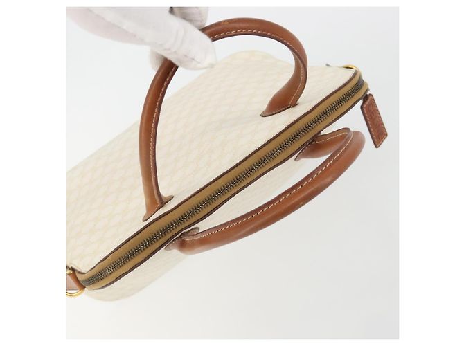 Céline CELINE Macadam Canvas Handtasche PVC Leder Weißgold Authentisch ep15611 Golden - Ansicht 6
