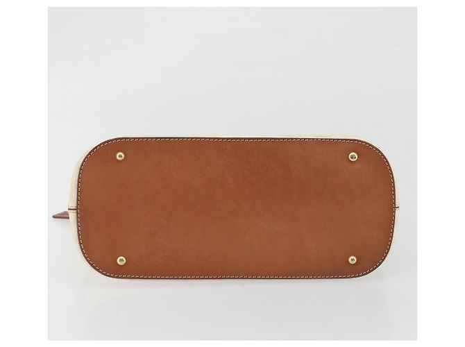 Céline CELINE Macadam Canvas Handtasche PVC Leder Weißgold Authentisch ep15611 Golden - Ansicht 9