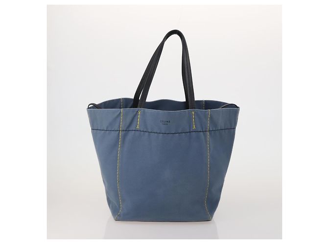 Céline Borsa Tote CELINE in pelle e tela 2 Set Beige Blue Auth 192810 - vista 2