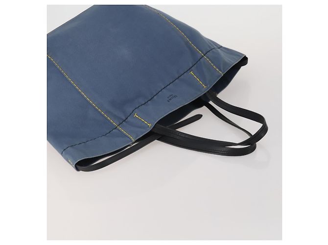 Céline Borsa Tote CELINE in pelle e tela 2 Set Beige Blue Auth 192810 - vista 5