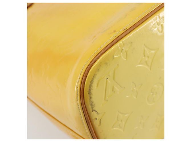 LOUIS VUITTON Borsa a mano Monogram Vernis Houston Lime Yellow M91055 Auth ep15597 D'oro - vista 18