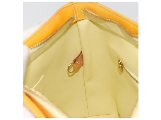 LOUIS VUITTON Borsa a mano Monogram Vernis Houston Lime Yellow M91055 Auth ep15597 D'oro - vista 23