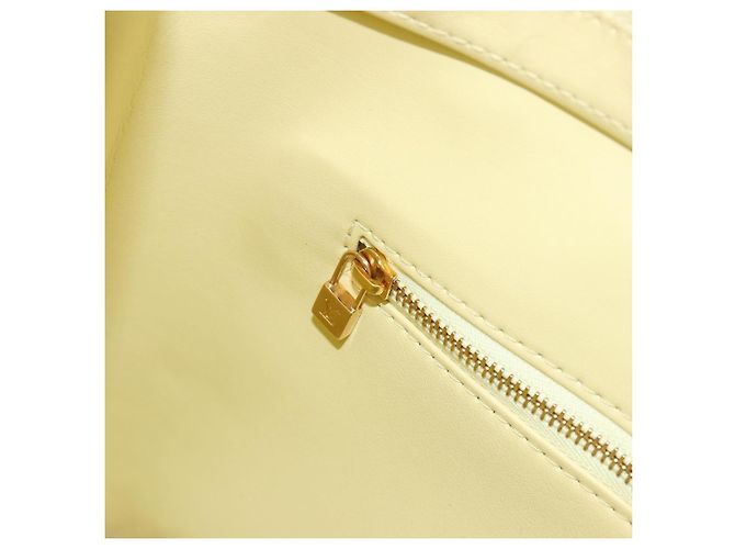 LOUIS VUITTON Borsa a mano Monogram Vernis Houston Lime Yellow M91055 Auth ep15597 D'oro - vista 24
