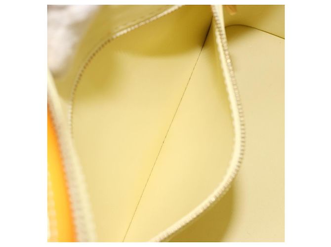 LOUIS VUITTON Borsa a mano Monogram Vernis Houston Lime Yellow M91055 Auth ep15597 D'oro - vista 25