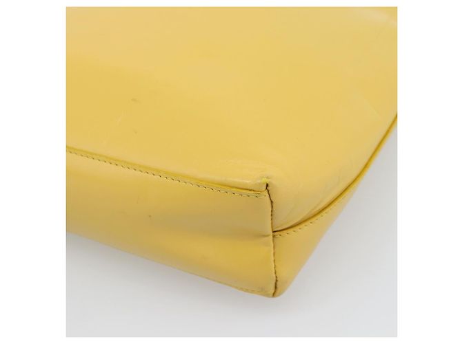 Borsa a mano PRADA in pelle gialla Auth BA14118 Giallo - vista 15