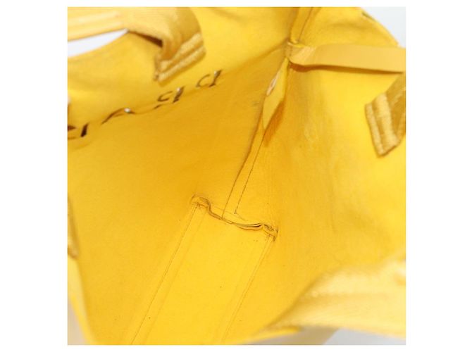 Borsa a mano PRADA in pelle gialla Auth BA14118 Giallo - vista 17