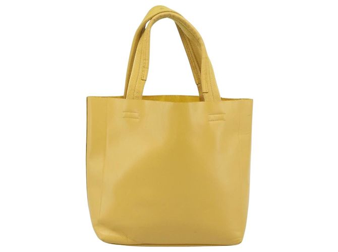 Borsa a mano PRADA in pelle gialla Auth BA14118 Giallo - vista 2