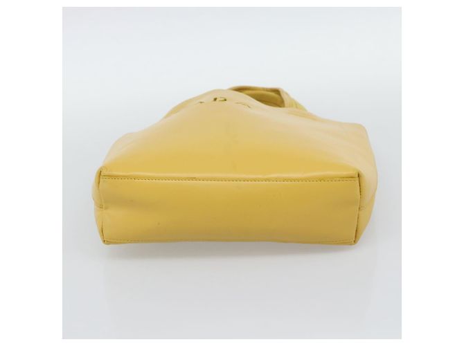 Borsa a mano PRADA in pelle gialla Auth BA14118 Giallo - vista 5